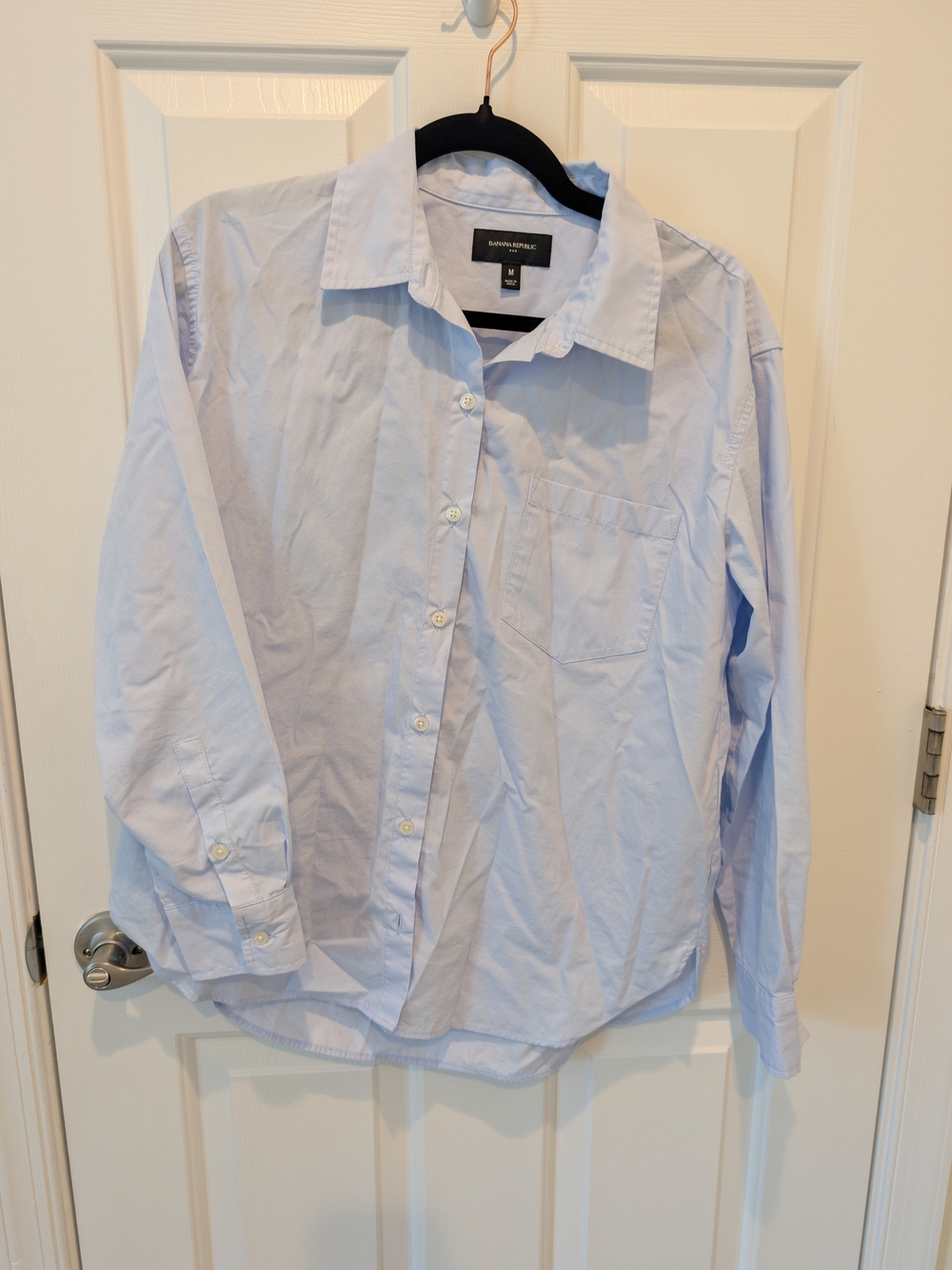 Express Men’s Light Blue Button-Up Dress Shirt